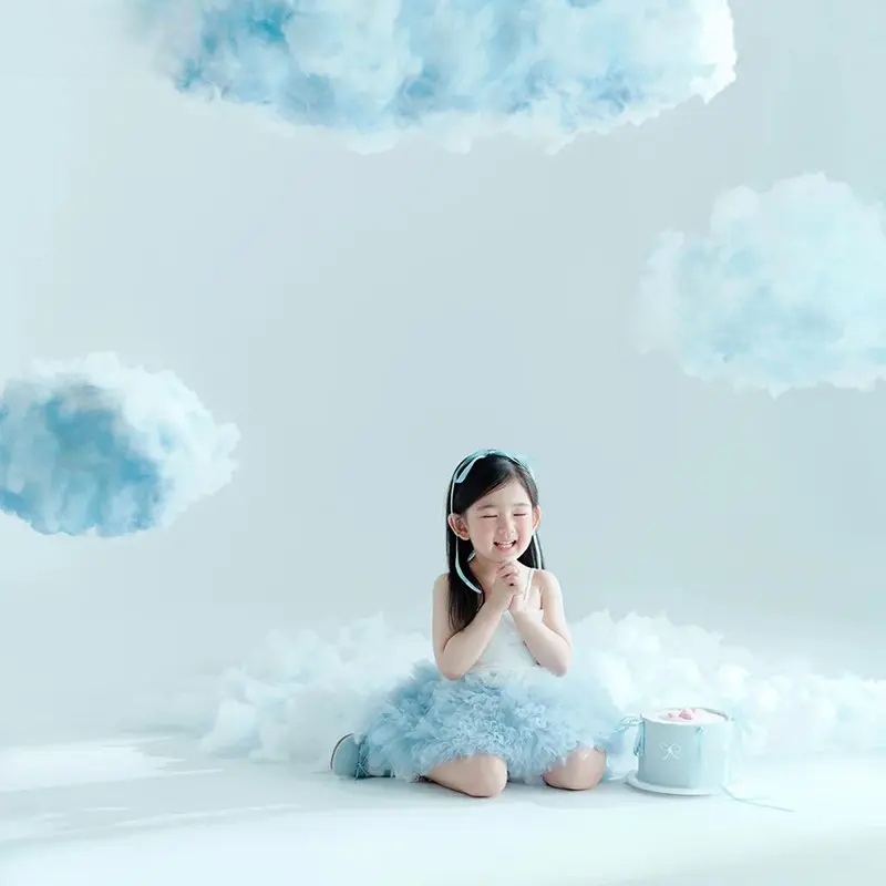 Blue Clouds Theme Set (3-4Y) - Children Photography Props - Image 2